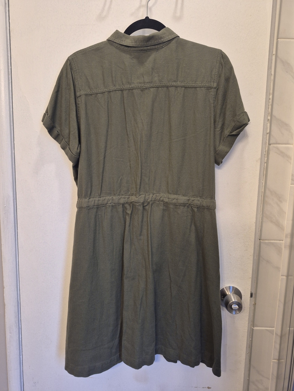 croft & barrow Olive Green Button-Front Utility Shirt Dress - Picture 2 of 6